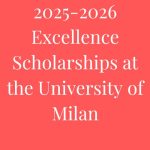 2025-2026 Excellence Scholarships at University of Milan